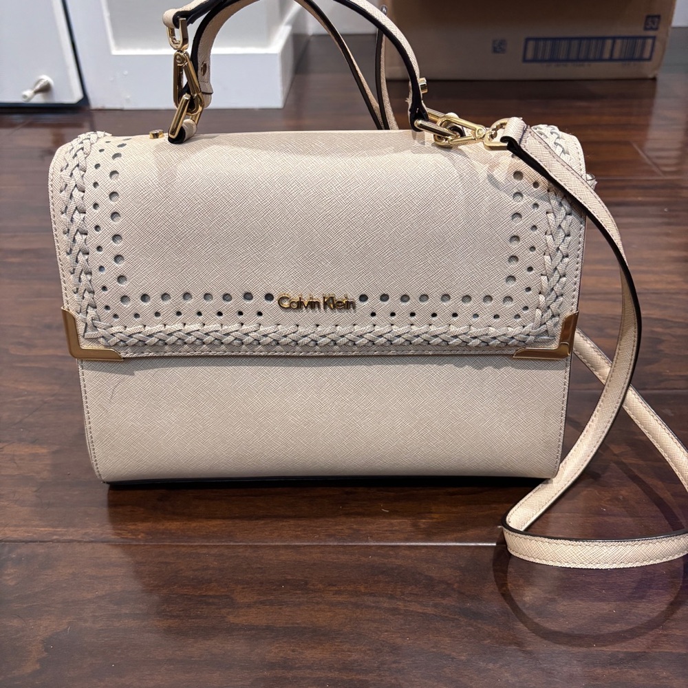 Calvin Klein on My Corner Saffiano Satchel - Picture 6 of 12